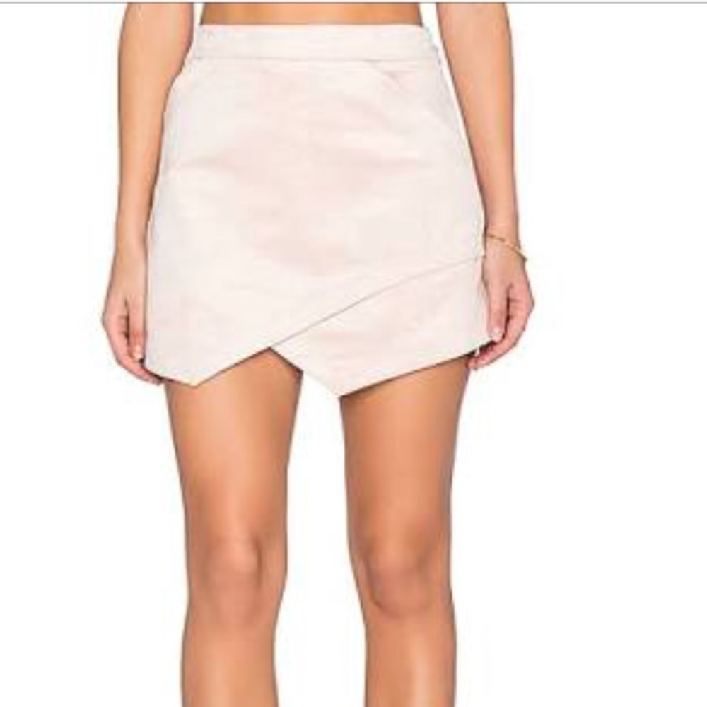 Bcbg faux suede skirt